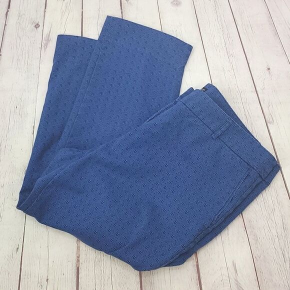 Hilary Radley Blue Combo Cropped Pants Size 14 - Picture 9 of 17